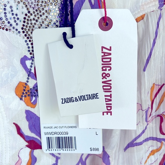 🆕ZADIG & VOLITARIE RIVAGE FLORAL DRESS - Picture 8 of 12